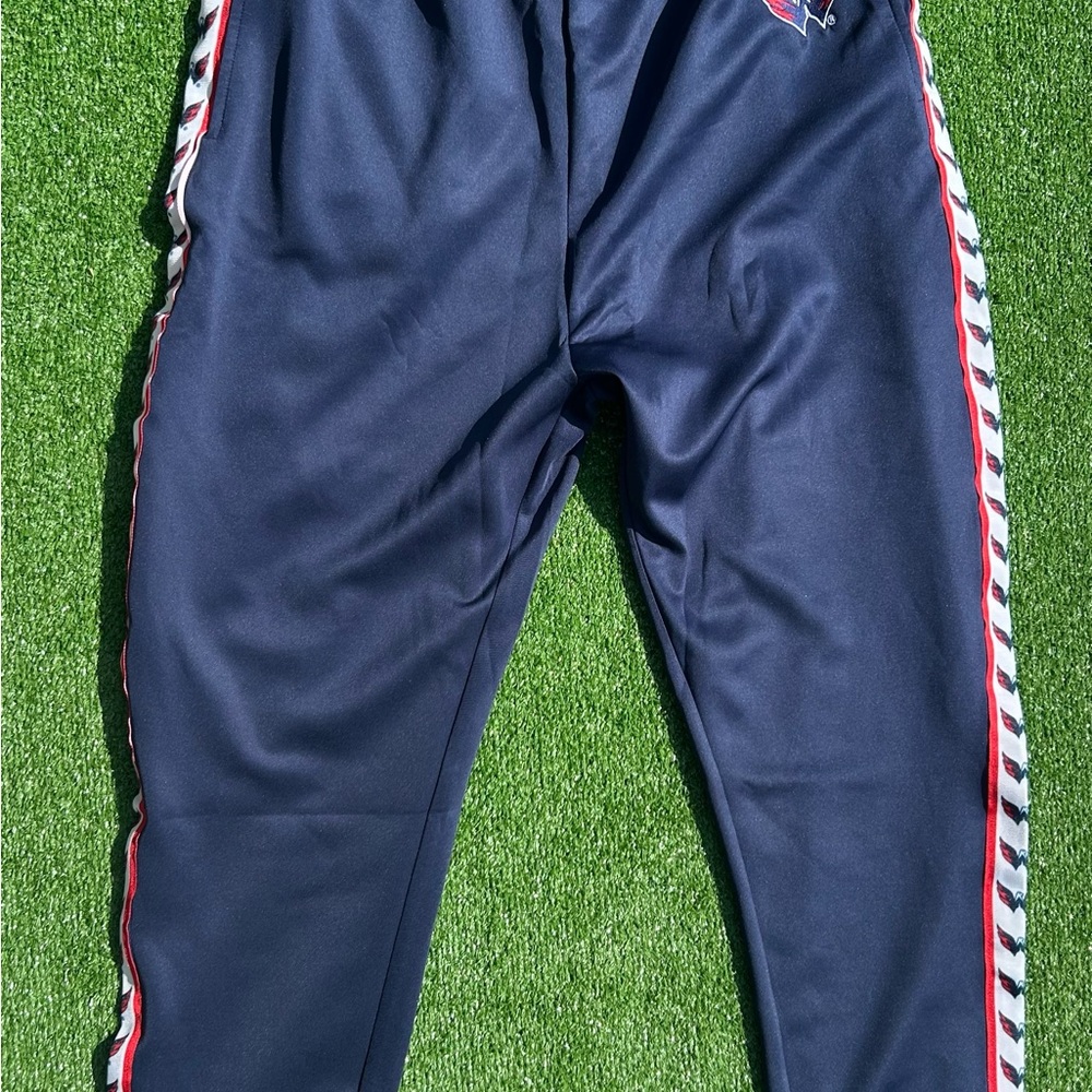 Washington Capitals Stripe Logo Jogger Track Pants Men’s 2XL FOCO NHL NWT Navy